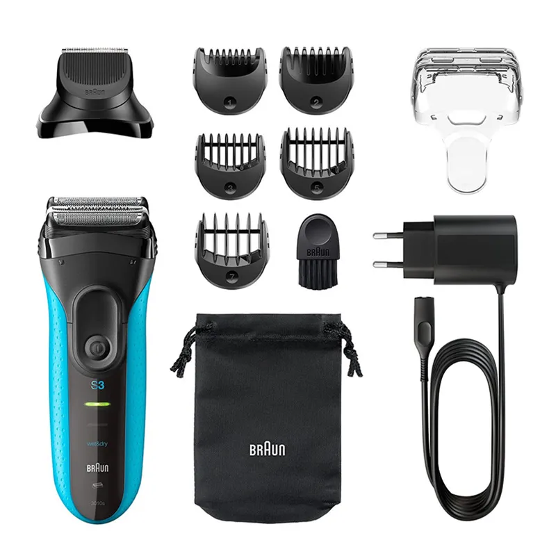 Электробритва мужская Braun 3010 BT WD, Синий