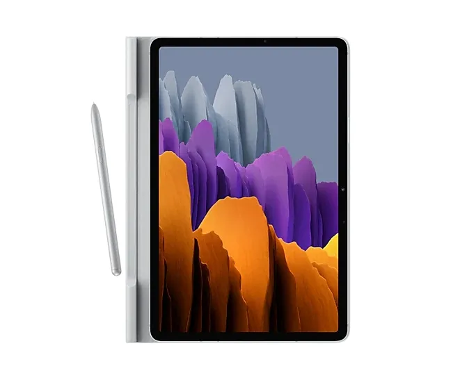 Husă pentru tabletă Samsung Tab S7 Book Cover, 11", Poliuretan, Gri deschis