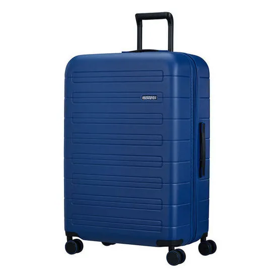 Valiza American Turister NOVASTREAM pe 4 roti 77/28 TSA EXP albastru inchis