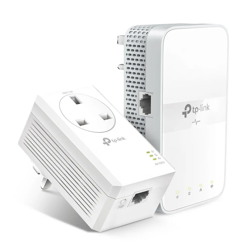 Wi-Fi + Powerline адаптер TP-LINK TL-WPA7617 KIT, AV1000, 1000 Мбит/с, Белый