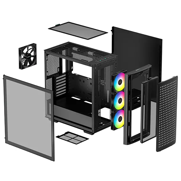 Carcasă PC Deepcool CK560, Midi-Tower, ATX PS2 , Negru