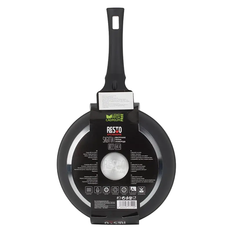 Tigaie RESTO 93327, 28cm, Negru