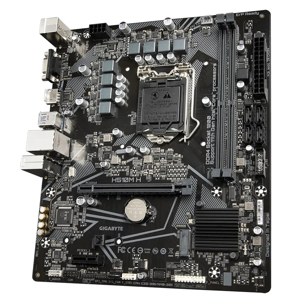 Материнская плата Gigabyte H510M H, LGA1200, Intel H510, Micro-ATX