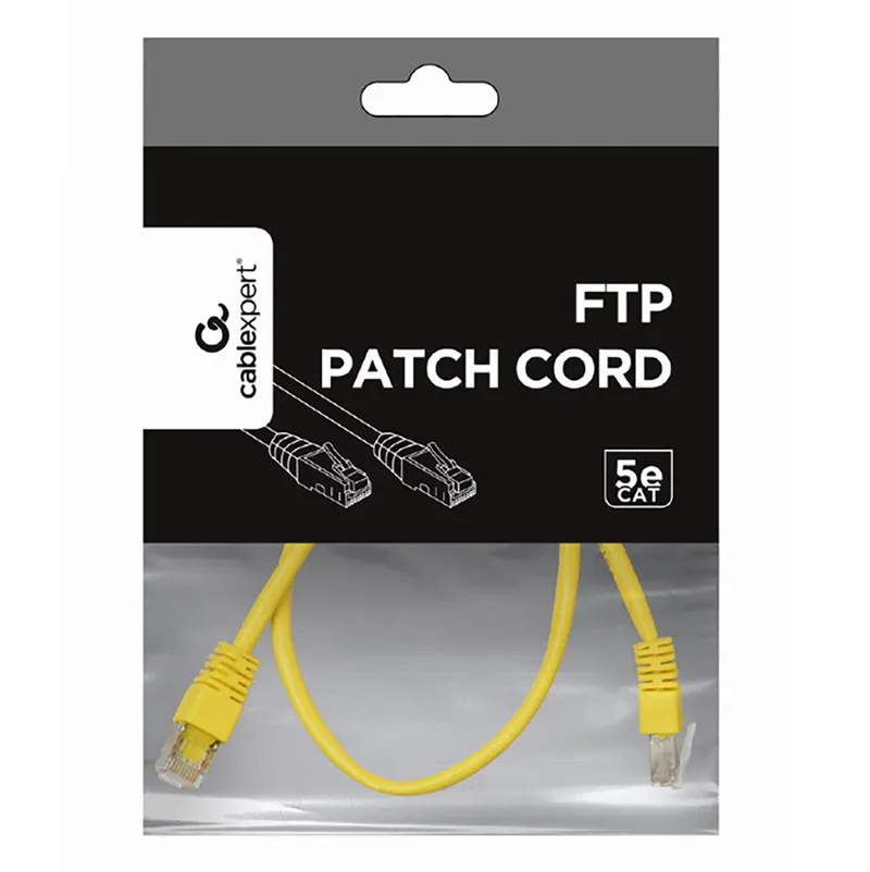 Patch cord Cablexpert PP22-1M/Y, Cat5e FTP, 1m, Galben