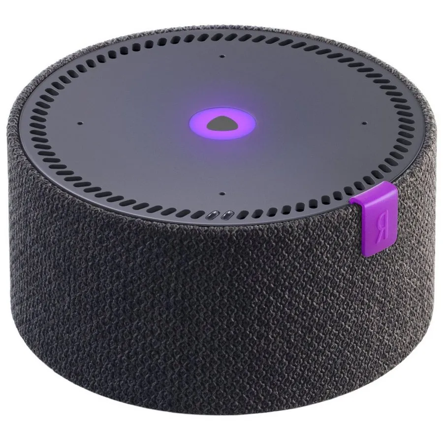 Умная колонка Yandex YNDX-0020, Чёрный ¶с часами