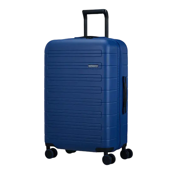 Valiza American Turister NOVASTREAM pe 4 roti 67/24 TSA EXP albastru inchis