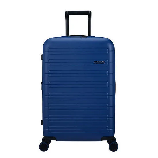 Valiza American Turister NOVASTREAM pe 4 roti 67/24 TSA EXP albastru inchis