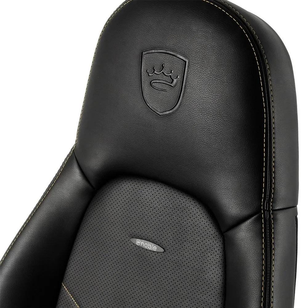 Scaun Gaming Noblechairs Icon, PU Piele, Negru/Auriu