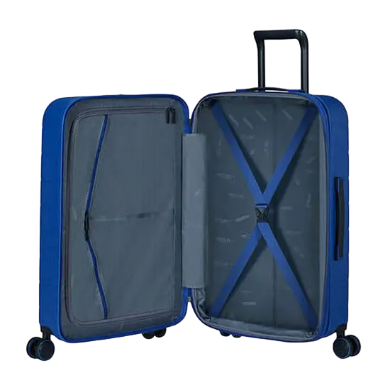 Valiza American Turister NOVASTREAM pe 4 roti 67/24 TSA EXP albastru inchis