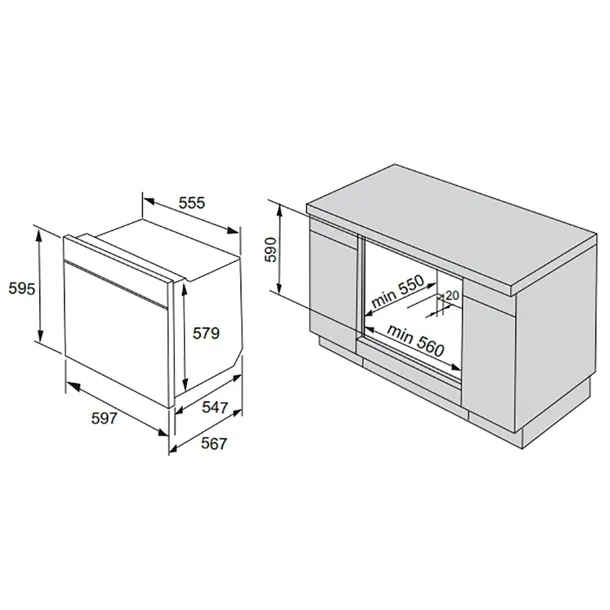 Cuptor Electric Gorenje BO 735 E20BG-M, Negru