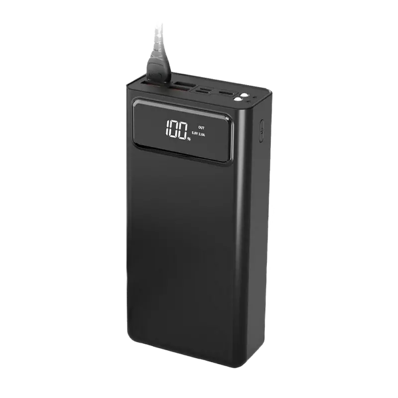 Power Bank XO 50000 mAh with digital display, PR125 Black (3input 4 output)