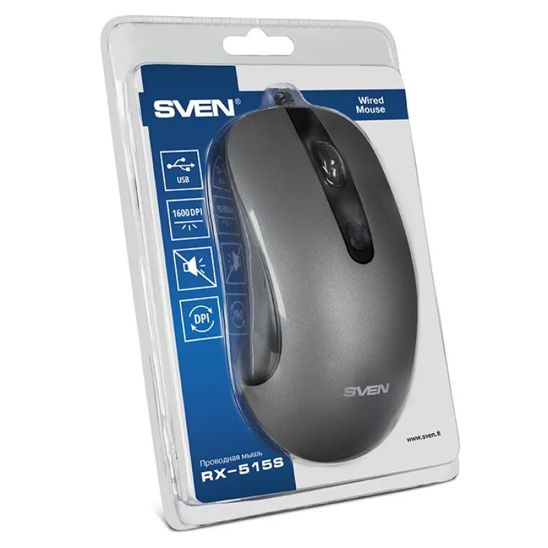 Mouse SVEN RX-515S, Gri
