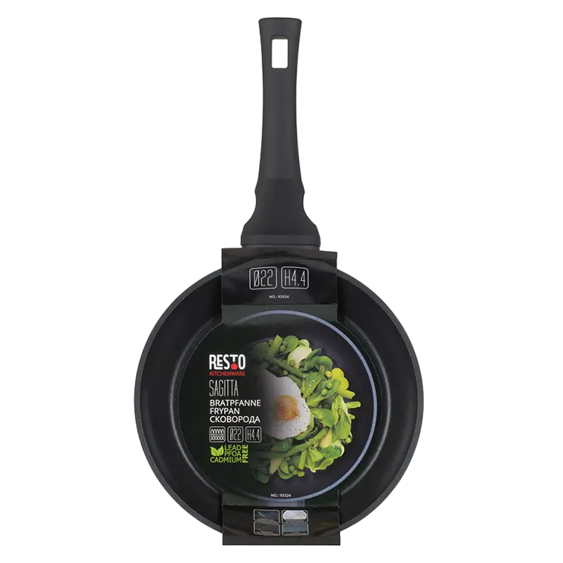 Tigaie RESTO 93327, 28cm, Negru