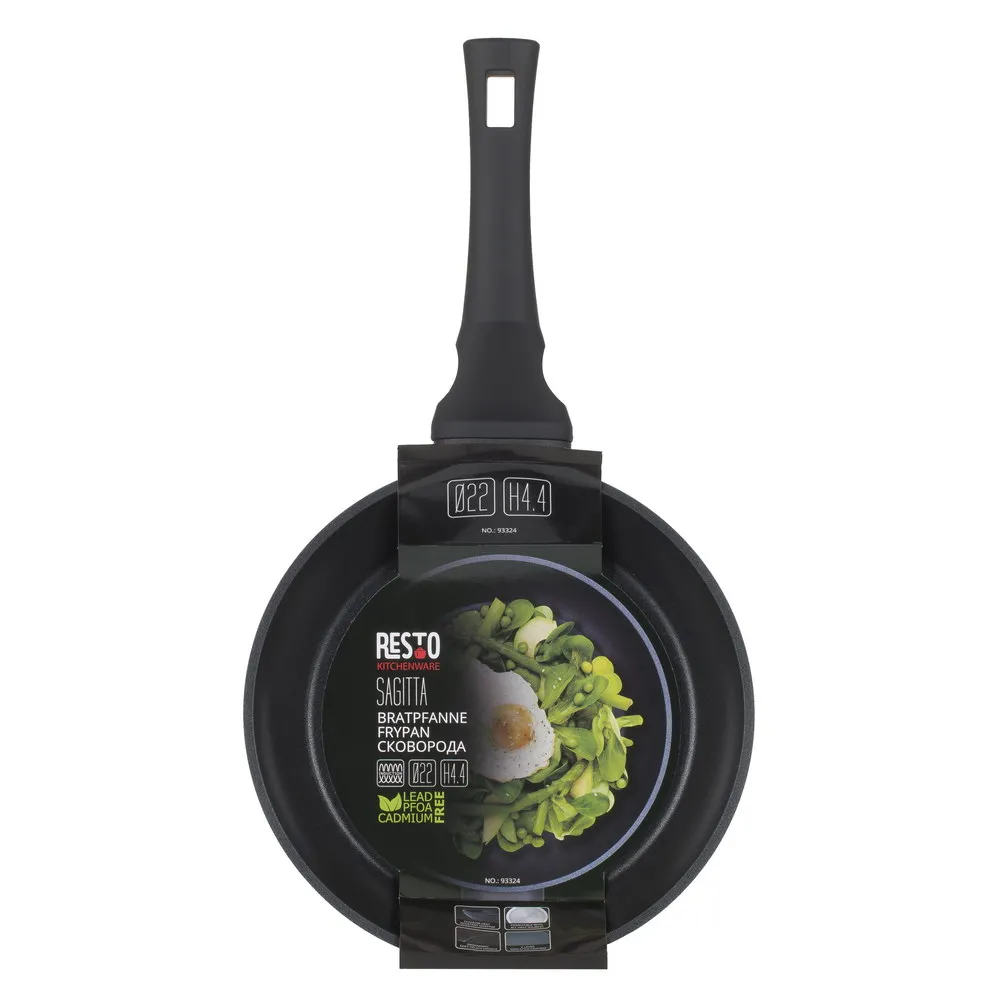 Tigaie RESTO 93327, 28cm, Negru