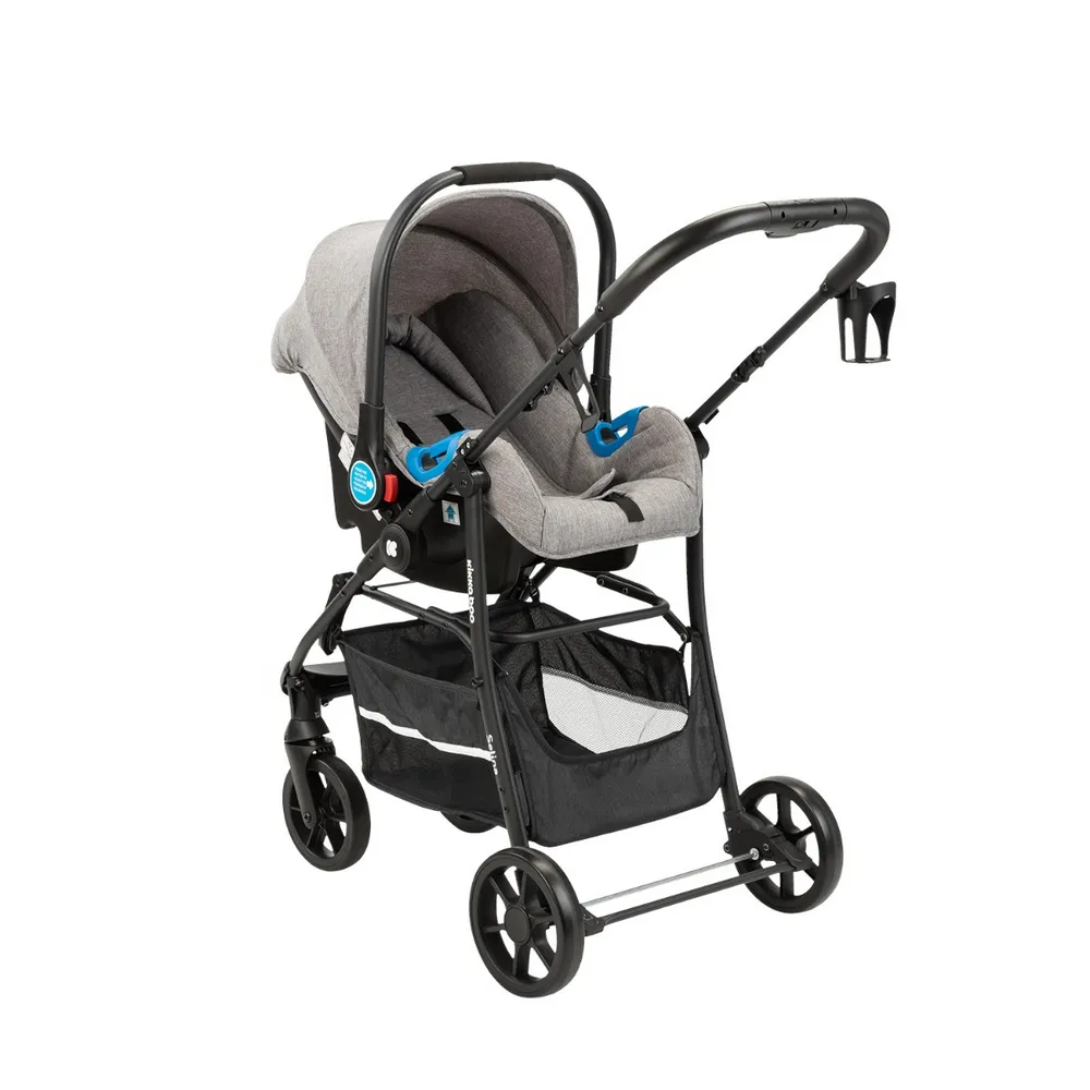 Stroller Kikka Boo 3 in 1 Selina, Light Grey