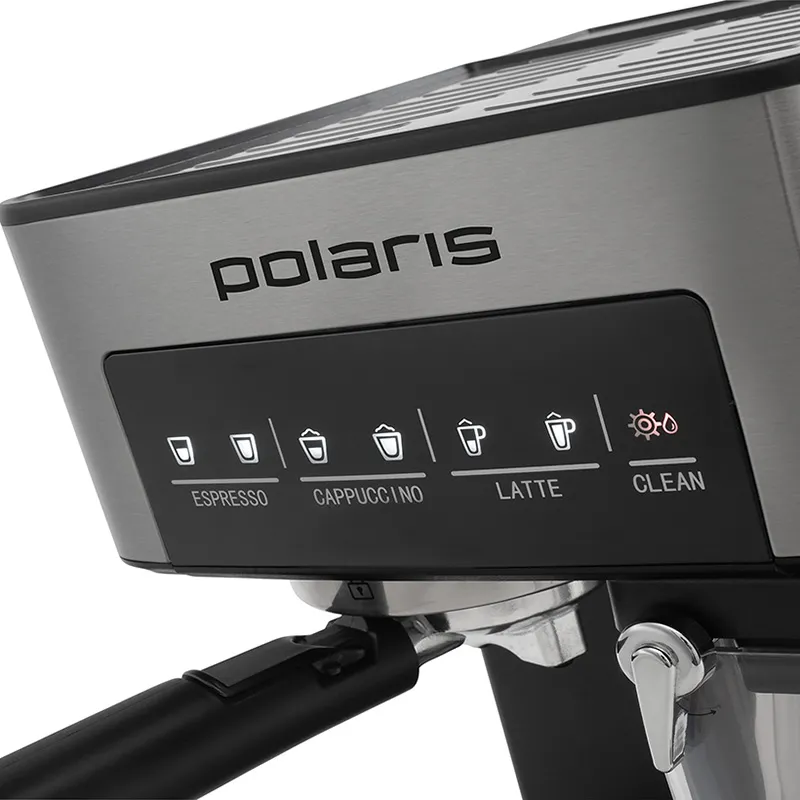 Espressor manual Polaris PCM 1541E, 1350W, Argintiu