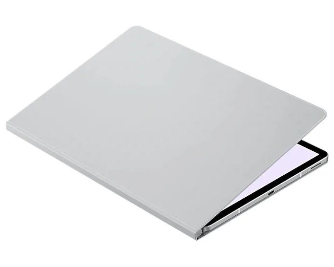 Husă pentru tabletă Samsung Tab S7+ / S7 FE Book Cover, 12,4", Poliuretan, Gri deschis