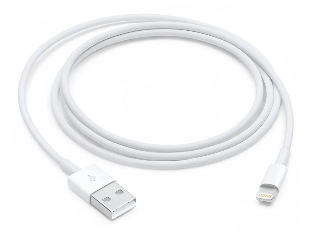 Cablu încărcare și sincronizare Apple Lightning to USB Cable, USB Type-A/Lightning, 1m, Alb