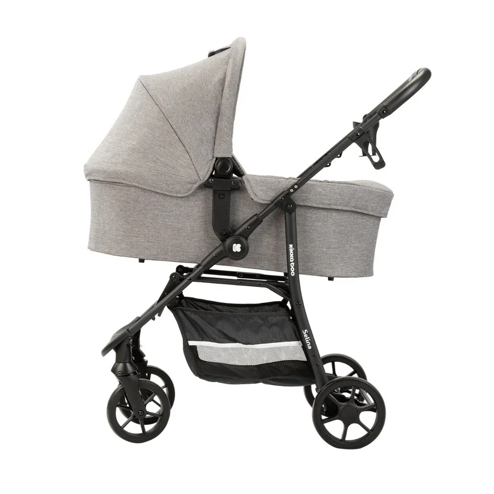 Stroller Kikka Boo 3 in 1 Selina, Light Grey