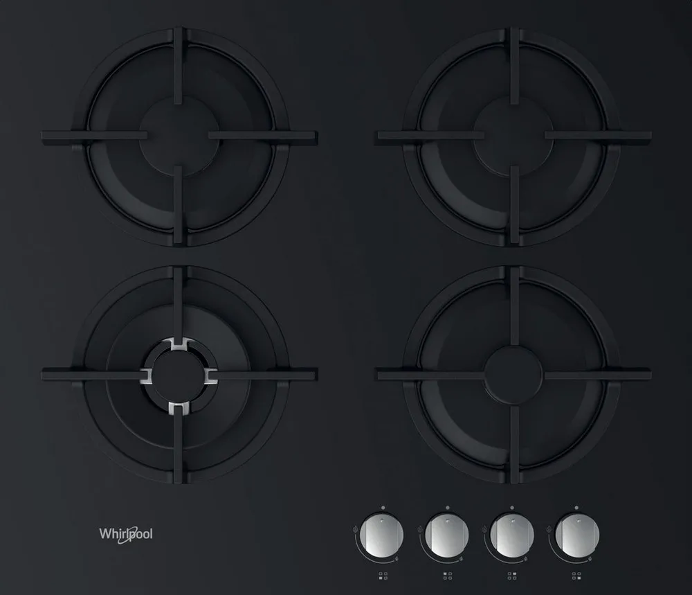 Plită pe gaz Whirlpool GOR 625/NB HOB WP, Negru