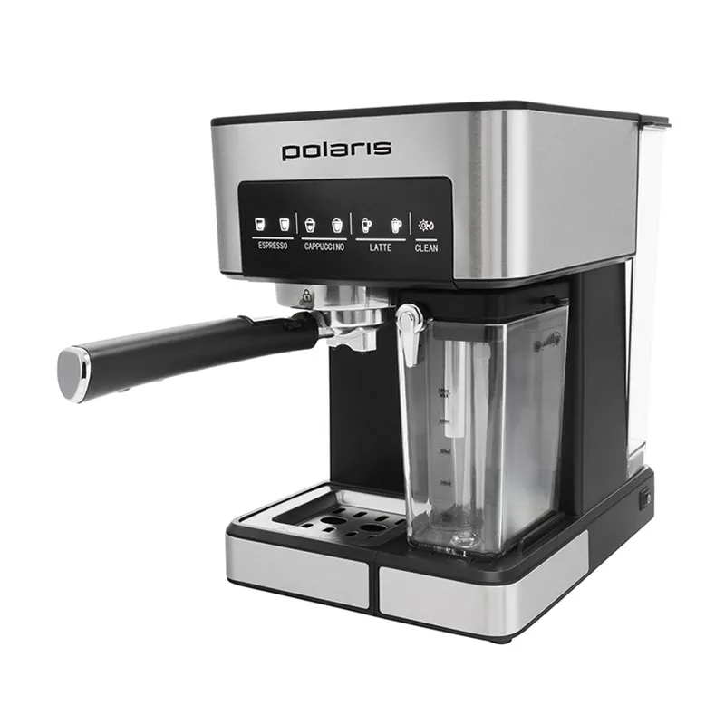 Espressor manual Polaris PCM 1541E, 1350W, Argintiu