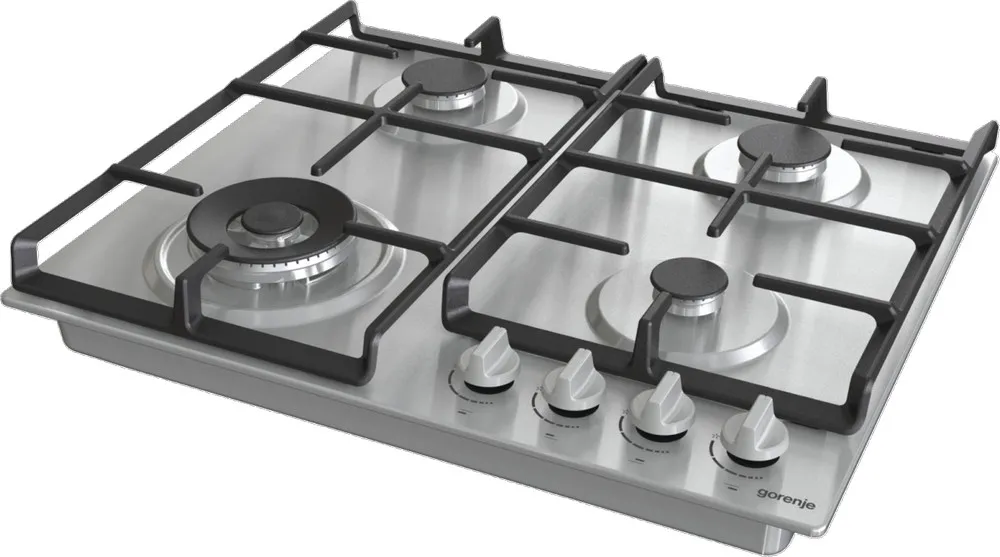 Plită pe gaz Gorenje GW 641 EX, Oțel inoxidabil