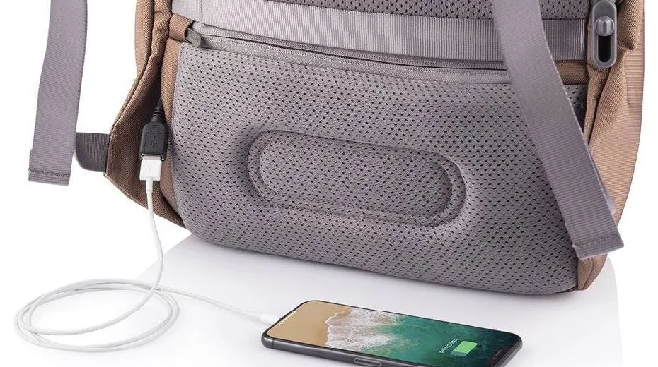 Rucsac pentru Laptop Bobby Soft, 15.6", Textil, Cafeniu