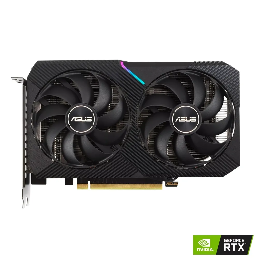 Видеокарта ASUS DUAL-RTX3060-O12G-V2, 12ГБ GDDR6 192бит