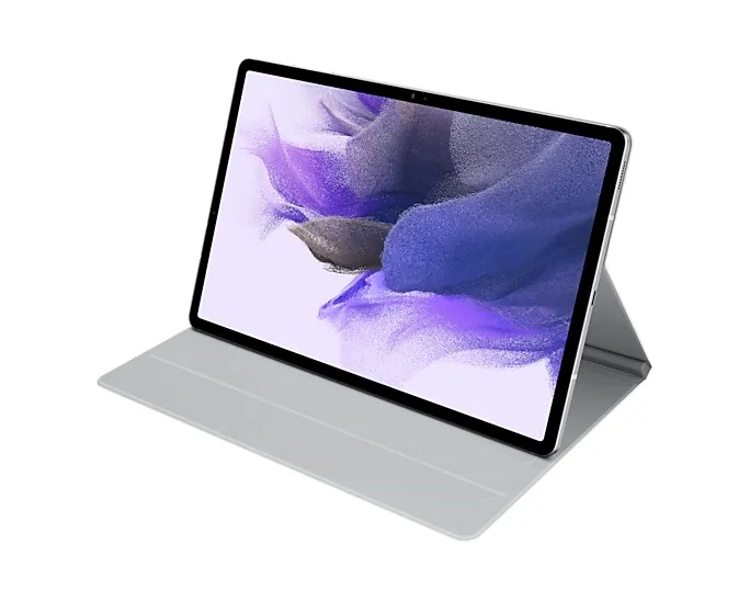 Husă pentru tabletă Samsung Tab S7+ / S7 FE Book Cover, 12,4", Poliuretan, Gri deschis