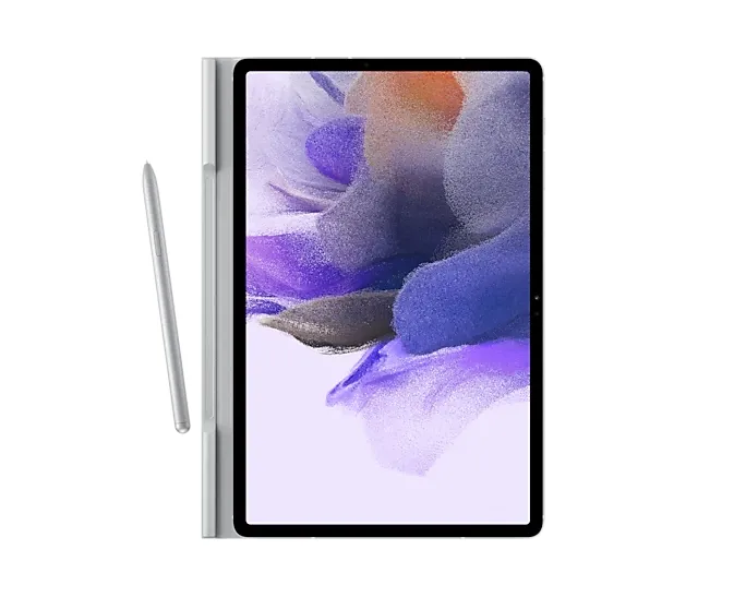 Husă pentru tabletă Samsung Tab S7+ / S7 FE Book Cover, 12,4", Poliuretan, Gri deschis