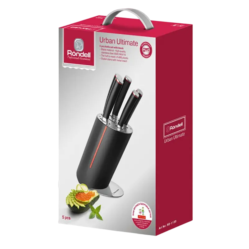 Набор ножей Rondell Urban Ultimate, Чёрный