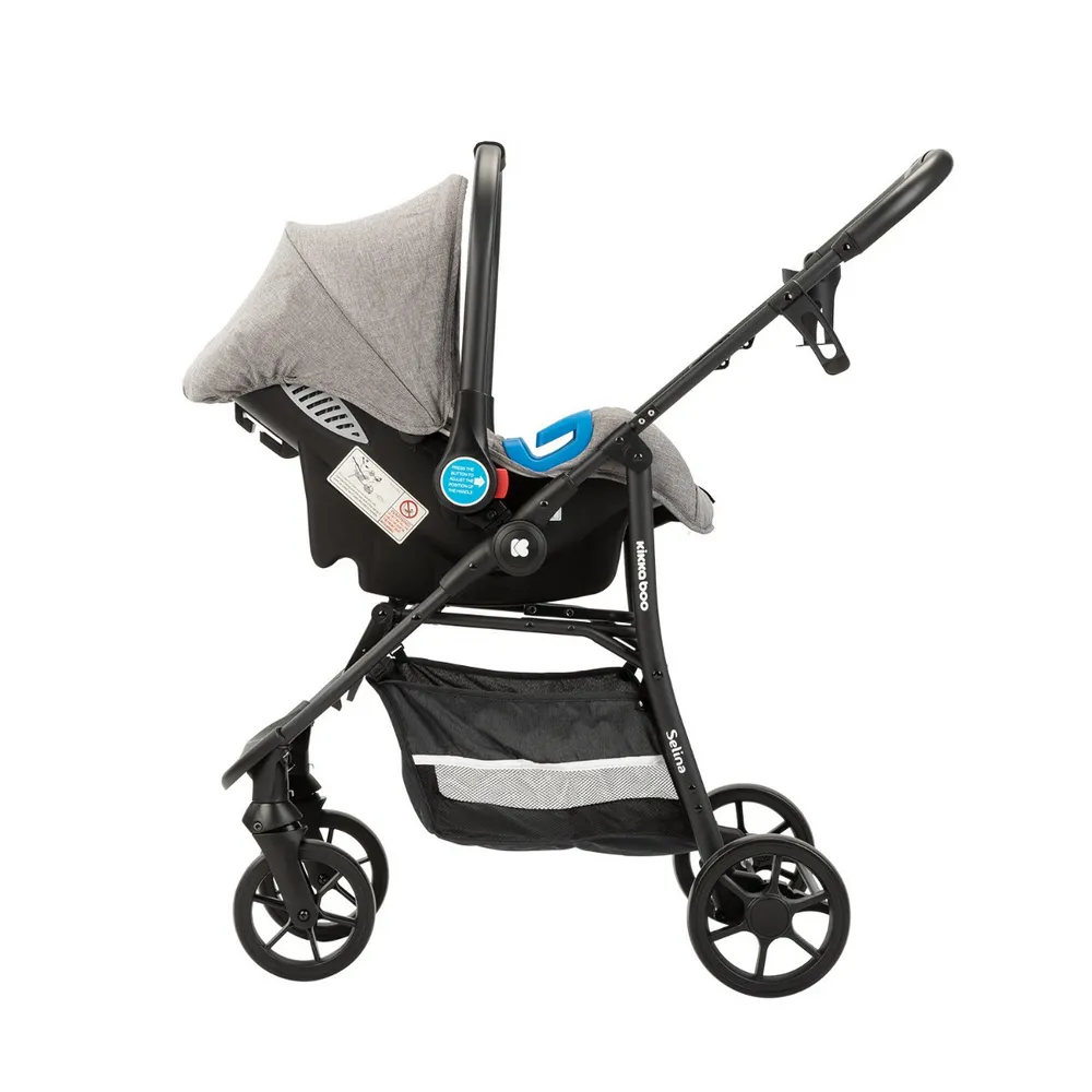 Stroller Kikka Boo 3 in 1 Selina, Light Grey