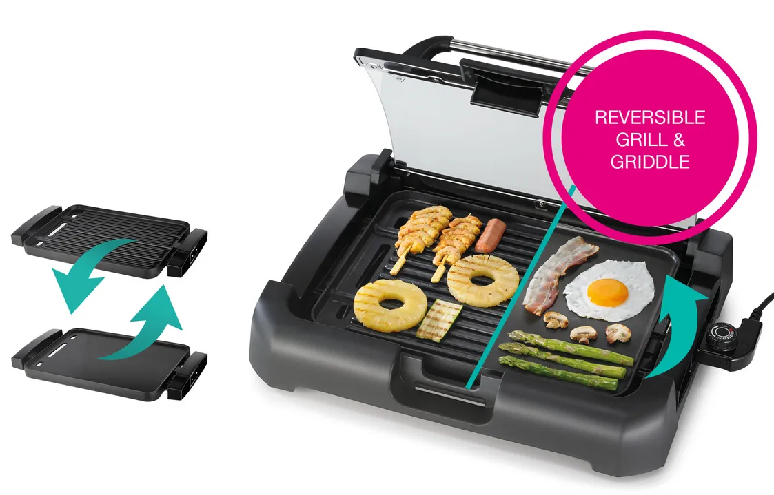 Grătar electric Gorenje Table grill TG2000CB, 1800W, Negru