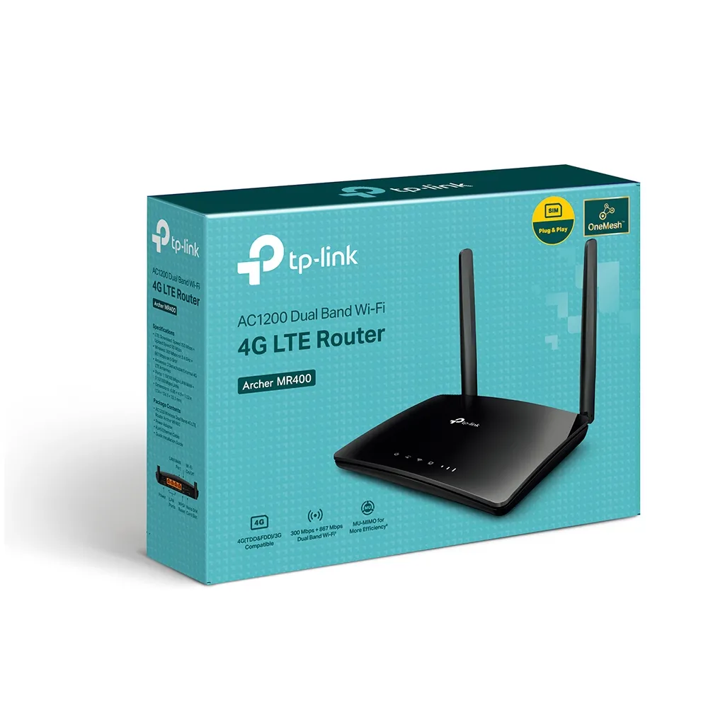 Беспроводной маршрутизатор TP-LINK Archer MR400, 4G, Чёрный
