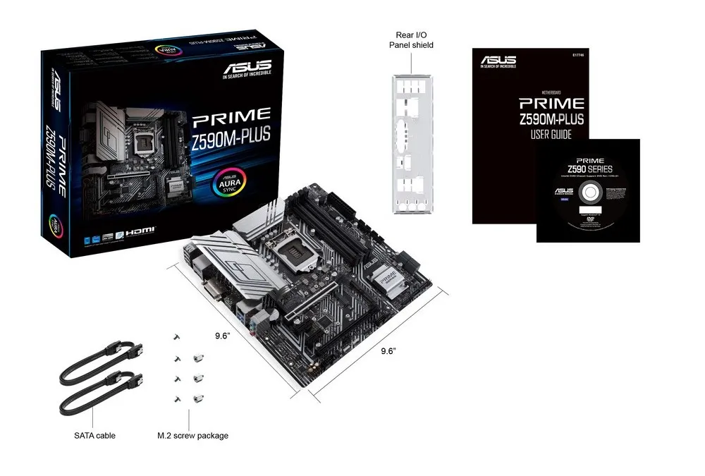 Материнская плата ASUS PRIME Z590M-PLUS, LGA1200, Intel Z590, Micro-ATX
