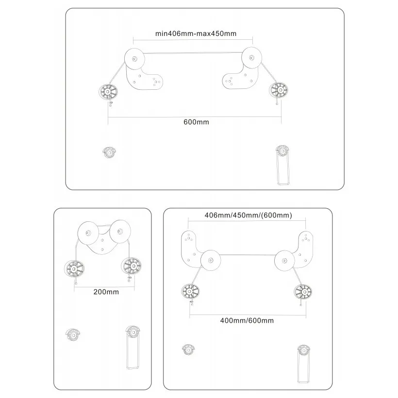 Suport fixat pe perete Reflecta Multi-Slim 60-6060, Negru