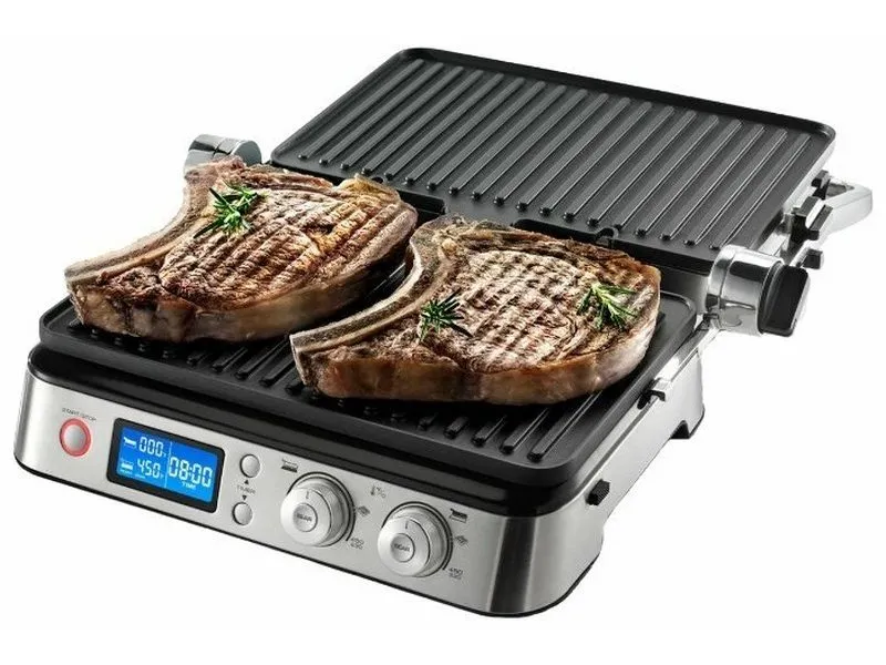 Grătar electric De'Longhi Scultura CGH1030D, 2000W, Inox