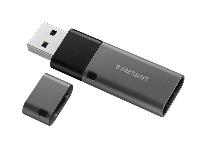 USB Flash накопитель Samsung DUO Plus, 64Гб, Чёрный/Серый