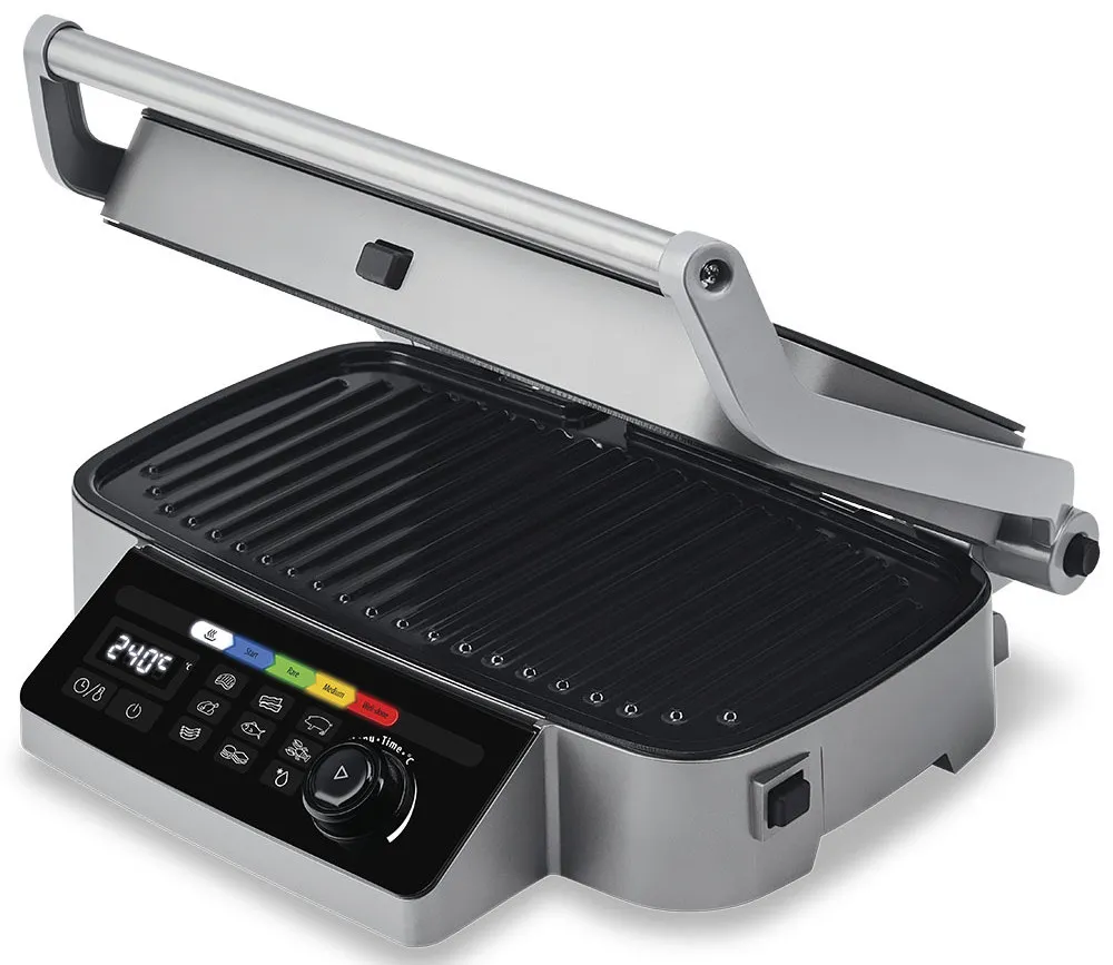 Grătar electric Polaris PGP3002DP, 2200W, Argintiu