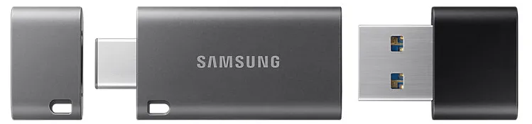 USB Flash накопитель Samsung DUO Plus, 64Гб, Чёрный/Серый
