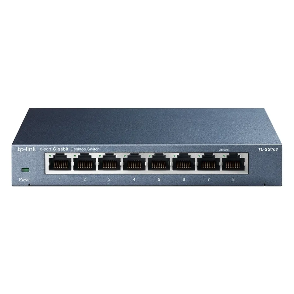Сетевой коммутатор TP-LINK TL-SG108, 8x 10/100/1000 Мбит/с