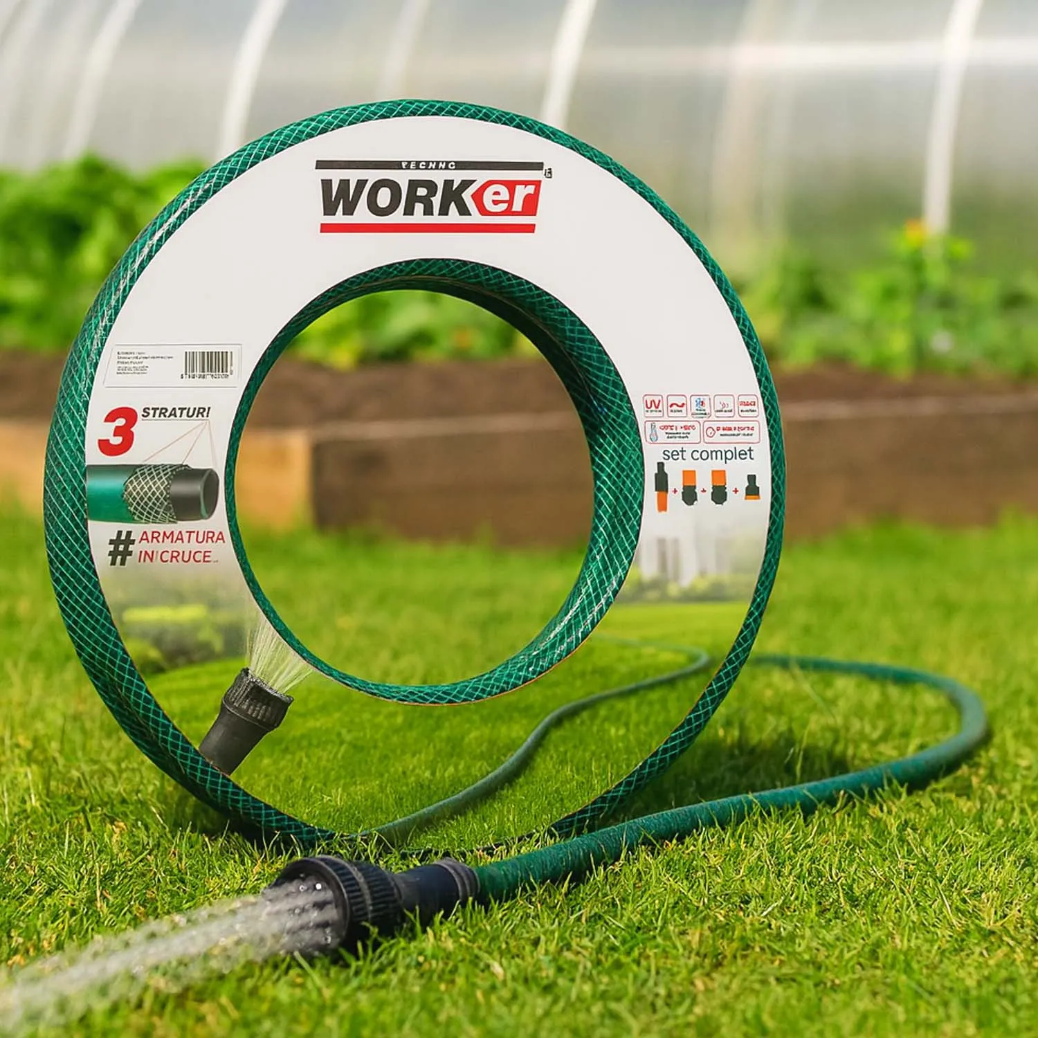 Furtun de gradina TECHNOWORKER PVC 1/2x15m