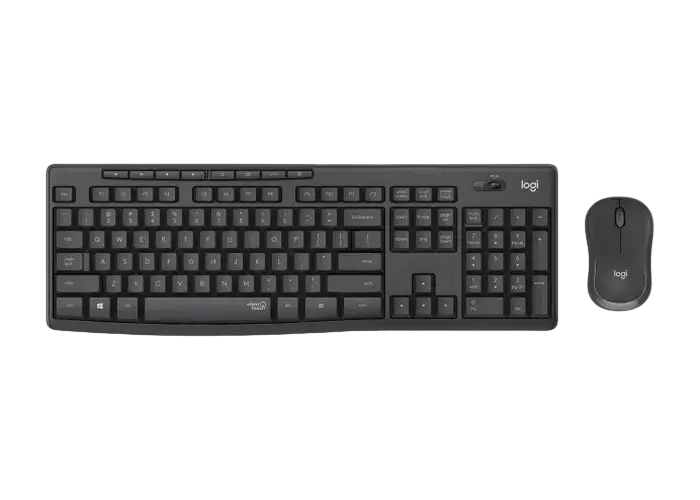 Клавиатура и мышь Logitech MK295, Беспроводное, Чёрный
