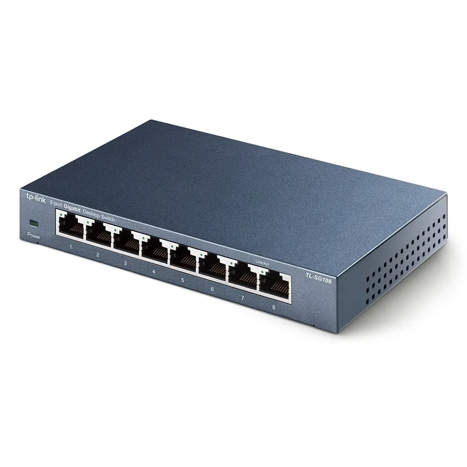 Сетевой коммутатор TP-LINK TL-SG108, 8x 10/100/1000 Мбит/с
