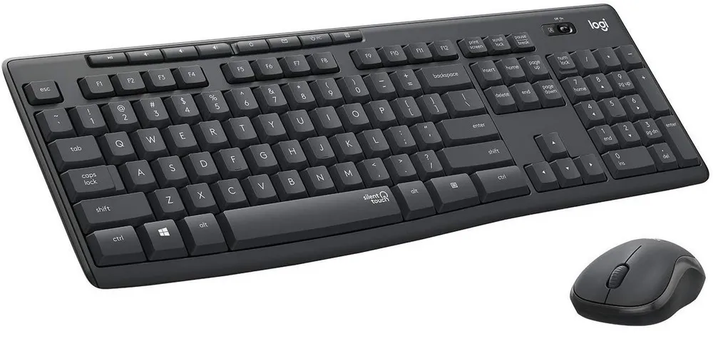 Клавиатура и мышь Logitech MK295, Беспроводное, Чёрный