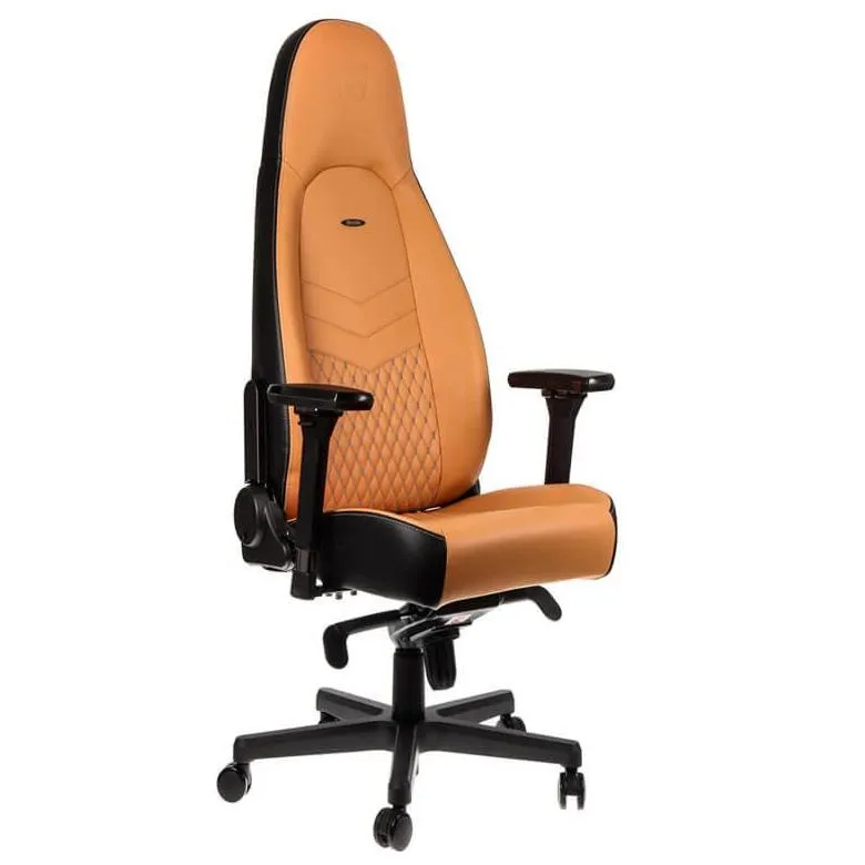 Scaun Gaming Noblechairs Icon, Piele naturală, Coniac/Negru