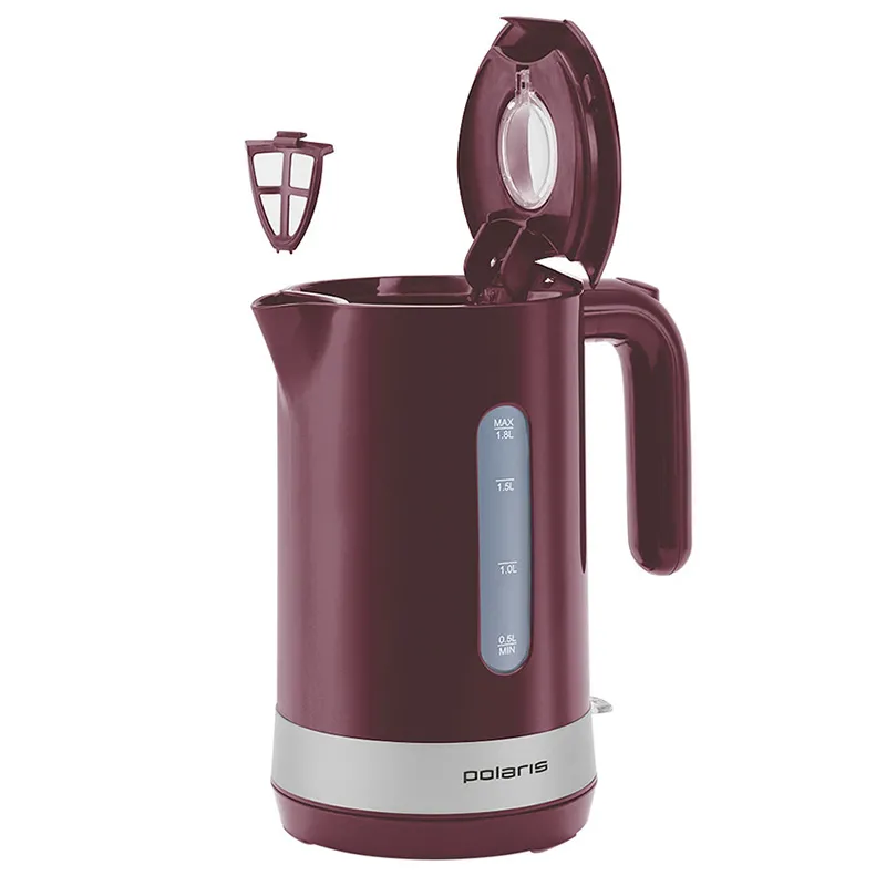 Fierbător electric Polaris PWK 1803C, Bordo