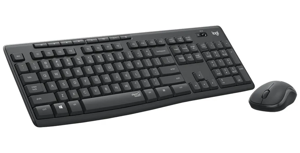 Клавиатура и мышь Logitech MK295, Беспроводное, Чёрный