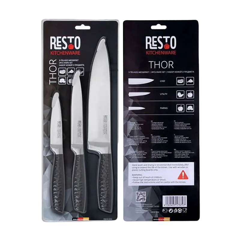 Набор ножей RESTO 95502, Чёрный