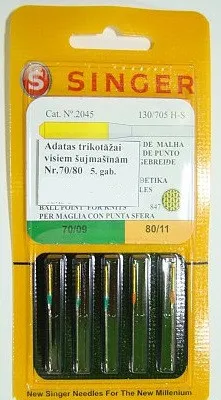 ACC Sewing Needles Set Singer 53001018 Nr.70/80 5 pcs.